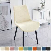 1PC Polar Fleece Arc Chair Covers Solid Color Dining Chair Slipcovers Anti-Dirty Make Up Chair Seat Protctor For Home Wedding Banquet - Multicolor - View 18