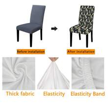 1 buc/2 buc/4 buc/6 buc Husă de scaun decorativă cu imprimeu de sărbători, stil desen animat drăguț, cu fantomă mică, temă de Halloween, husă elastică completă din spandex, husă de scaun rezistentă la murdărie pentru decorul casei