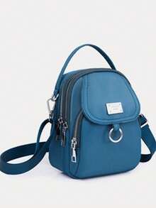 Nuevo estilo de bolso bandolera para damas, diseño de hombro, de moda para mujeres, adecuado para el uso de teléfonos móviles, ligero y compacto, multicapa. - Multicolor - Ver 11