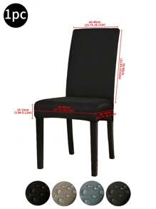 1pc/2pcs/4pcs/6pcs/30pcs Meteorite Gray Waterproof Milk Silk Coated Chair Covers, Classic Minimalist Design, Dust & Stain Resistant Stretch Chair Slipcovers, Suitable For Hotel, Restaurant, Living Room Chairs, Black, Light Gray, Khaki - Multicolor - View 17