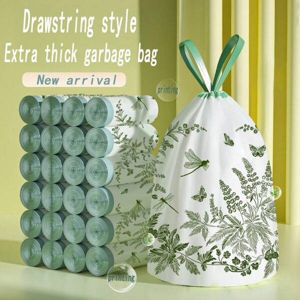 30/50 Trash Bags, Thick Multi-Purpose Portable Trash Bags With Drawstring Closure, High Quality Cleaning Products For Home And Office, Kitchen, Bathroom, Bedroom, Living Room And Toilet