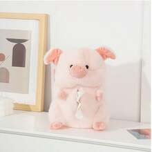 1pc Cute Pink Pig & Blue Elephant Tissue Box, Portable Plush Handheld Tissue Paper Holder, Cartoon Car/Home Decor Facial Tissue Box For Living Room, Bathroom, Coffee Table - Multicolor - View 12