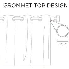 Cortina de ventana con diseño inteligente Raina, estampado metálico de bloqueo total, panel de cortina con ojales, aislante térmico, bloqueador de luz para dormitorio, sala de estar y residencia, 50x84, gris/plata - Rubor/Dorado - Ver 9