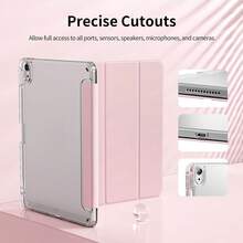 1PC Tablet Protective Case,Compatible With Apple IPad 9.7/10.2/10.5/10.9/12.9/Pro/Mini,Ipad Case 10th Generation, Air 11inch, Compatible With Samsung Galaxy Tab S6 Lite 10.4 Inch,Soft Anti-Fall Protection,Smart Stand/Automatic Wake Up/Sleep - Ốp lưng iPad BP màu hồng - Xem 2