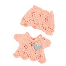 Cute Floral & Strawberry Knit Sweater Set With Hat (Excluding Plush Doll, Clothes Only) - Multicolor - View 5