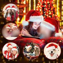 1 Gorro de Papai Noel de Natal para Adultos, Gorro Clássico de Veludo Unissex para Festas de Ano Novo, para Homens e Mulheres - Artigos e Presentes de Natal e Ano Novo, Decorações de Natal para Casa, Presentes de Natal, Decoração de Natal - Vermelho - Ver 6