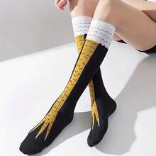 1 Pair/2pairs/5pairs  Of Fun Chicken Leg Socks And Knee Length Stockings - Women's Colorful Animal Role-Playing, Suitable For Couples, Holiday Gifts, Parties, Clothing, And Daily Wear With Innovative Socks - 小腿襪 - 查看 16