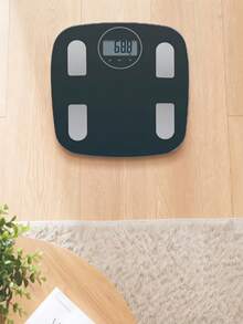 Digital Weight Scale, Suitable For Measuring Weight, High-Precision Four Sensors, LED Display, Tempered Glass Surface, Supports Up To 400 Lbs, Home Use - Black - View 2