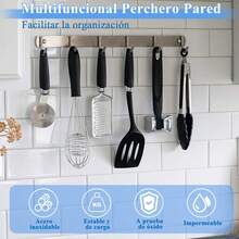 Estilo2PCS Perchero Pared,Perchero Para Ropa Resistente Con 6 Ganchos,Perchero Para Pared De Acero Inoxidable, Para Colgar Abrigos, Sombreros, Bolsos, LlavesVersióN Mejorada - 1 - Ver 3