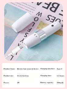 Mini Facial Hair Remover For Women Face, Portable Electric Shaver, Face Shaver, Electric Razor, Face Hair Removal For Women, Dermaplaning Tool, Face Razors For Women, Trimmer For Women, White,150mAh