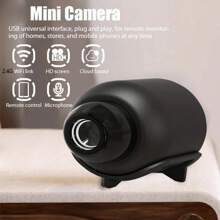 1 pezzo/2 pezzi Mini telecamera di sicurezza smart HD 1080P, telecamera senza fili portatile Wi-Fi 2.4GHz, monitoraggio remoto da cellulare con registrazione video, baby monitor, videocamera di sorveglianza con visione notturna e rilevamento di movimento