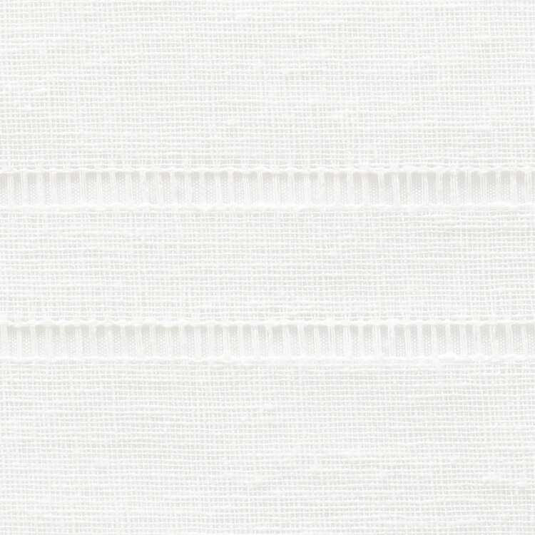Semi-Translucent Kitchen Curtain With Openwork Stripe, Solid Colors, Lightweight Style For Windows, 100% Polyester - trắng - Xem 5