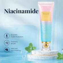 Niacinamine Toothpaste, Fresh Breath - Deep Cleansing, Containing Aloe Vera Leaf Extract, Moisturizing Natural Formula, Confident Smile Teeth Care, Fashionable Tube Design | Aloe Vera Soaking, Teeth Product