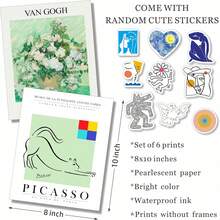 Sage Green Matisse Wall Art Prints, Modern Abstract Exhibition Posters Set Of 6, Vintage Colorful Flower Market Women, Pink Danish Pastel Aesthetic, Boho Retro Minimalist Images Decor Bedroom,