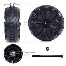 PORTAL 8" Diameter 3. 4" Wide Replacement Wheels For Bicycle Utility Wagon Cart, Load Index 100