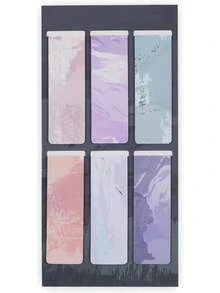 Art Gifts Set Of 6 Beloved Scripture Favorites With Abstract Scenic Bookmark Rectangular Folded Magnetic Pastel Design Inspirational Magnetic Bible Verse Bookmark, Size Small 2.3 X 0.8 - 歡快的青色多色花卉 - 查看 5