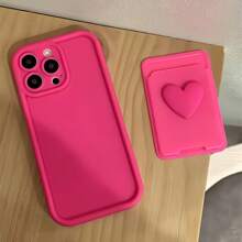 1 个玫瑰红渐变手机壳 + 3D 心形自粘卡夹哑光饰面兼容 16 Pro Max/16 Plus/16 Pro/16/15 Pro Max/15 Plus/15 Pro/15/14 Pro Max/14 Plus/14 Pro/14/13 Pro Max/13 Pro/13/12 Pro Max/12 Pro/12、11 Pro Max/11 Pro/11/XS Max/XR/XS/7#8 Plus/7/8、Redmi Note 14 Pro+ 5G、Galaxy A56 5G、防震保护套防水防摔防刮 - 玫紅色 - 查看 2