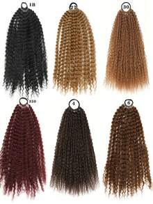 Elegant Curly Synthetic Ponytail, Wrap Around Ponytail Extensions, Deep Curly Rope Hair Accessory, 20 Inch Long Afro Ponytail, 1 Bunch Ladies Coiffure Ponytail