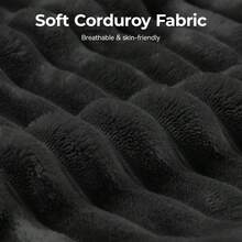 Nalupatio 51'' Oversized Chaise Lounge Chair Indoor, Non-Assembly Deep Seat Sofa Bed Corduroy Sleeper Cloud Couch With 2pcs Pillows For Reading Living Room - 黑色 - 查看 5