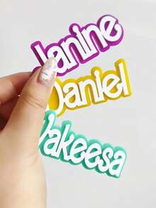 1 individuell angefertigter Acryl-Namensmagnet für den Kühlschrank, kreative und personalisierte funkelnde magnetische Englisch-Wort-Karte, glänzender und einfacher Stil, geeignet für Spindmarkierung und Dekoration, Namenskarte, das schönste Urlaubsgeschenk für Freunde, Geschenk zur Rückkehr an die Hochschule, Hochzeitsgeschenk