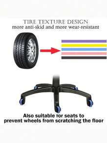 4个装行李箱轮套，硅胶行李箱轮保护套，静音行李箱轮套，行李箱轮套，行李箱轮保护套，行李箱配件轮套 - 彩色 - 查看 4