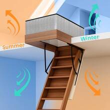 Attic Door Insulation Cover With Zipper Loft Ladders Pull Down Shed Insulation For Enhanced Energy Efficiency - Silver - View 3