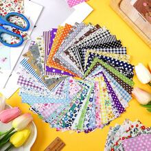 30/50pcs 4x4 Inch Colorful Fabric Squares, DIY Craft Materials, Patchwork Quilting Fabric, Assorted Patterns, Suitable For Sewing, DIY Arts, Scrapbooking, Quilting, Pillows, Pet Clothes, Accessories And More - Multicolor - View 4