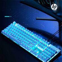 HP GK100F 冰河機械鍵盤 冰藍光 青軸104鍵全配件列 高顏值桌上型配件 電競少女必備 直播神器 - 青軸 - 查看 3