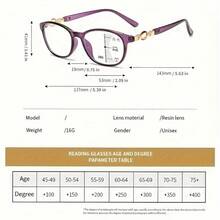 Elegant 3-In-1 Progressive Multi-Focal Reading Glasses For Ladies - Anti-Blue Light, +1.00 To +4.00 Diopters Increase, Adjustable Full-Frame Oval Design, Mixed Material Of PC And Polycarbonate, Fashionable And Durable, Suitable For Digital Screens And Reading, Multi-Functional Vision Assistance, Anti-Blue Light Lenses, High-Quality Lenses, For Office Workers Only - Red - View 8