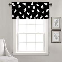 1 件万圣节系列印花窗帘，适合节日、派对、生日、晚宴、厨房窗户装饰短帷幔，适用于所有季节的房间装饰、家纺装饰短窗帘帷幔、餐厅节日派对装饰、秋季装饰、秋季装饰、房间装饰 - 彩色 - 查看 6