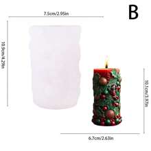 1pc Christmas Scented Candle Silicone Mold Christmas Tree Elk Diffuser Stone Diy Ornaments Mold Decorative Ornaments Plaster Mold Handmade Gift