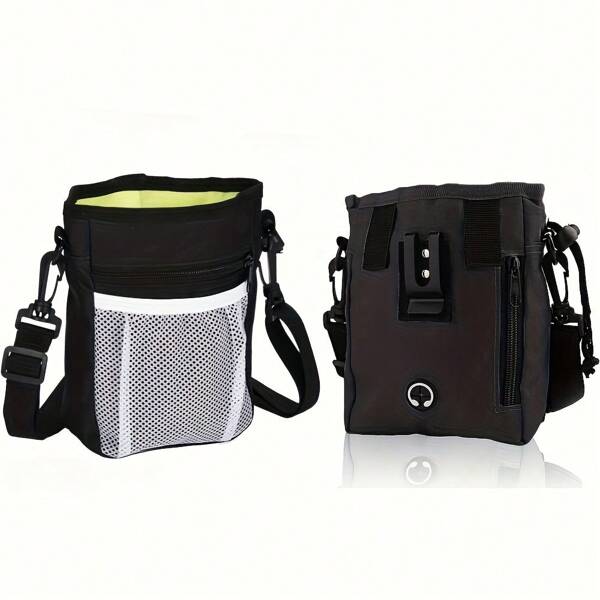 Portable Pet Food Bag, Suitable For Dry Food, Snacks, Toys, Accessories, Built-In Poop Bag Dispenser | Outdoor Waist Pack | Men Waist Pack