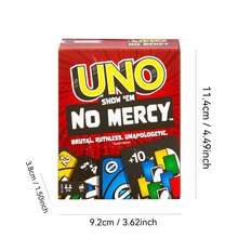 Mattel UNO - Juego de cartas clásico de emparejamiento de colores y números - 112 cartas - Cartas comodín personalizables y borrables - Incluye cartas con funciones especiales - Adecuado para niños de 7+ años - W2085+HWV18 - Ver 8