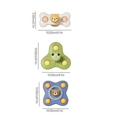 1 pieza Juguete rotatorio con ventosa, juguete chupete de avión de dibujos animados para niños pequeños, juego de mesa giratorio temprano de educación sensorial, juguete giratorio, juguete sensorial recomendado como regalo calmante para la fiesta del Día del Niño