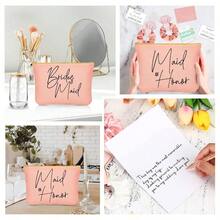 36 Pcs Bridesmaid Proposal Gifts Ill You Be Y Bridesmaid Set Of 6 Include 6 Oz Bridesmaids Aid Glass Cup Cosmetic Bags Cards Scrunchies Hair Knotted Bralets Pens For Edding(Rose Gold) - 藍色 - 查看 5