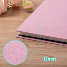 Self-Adhesive Photo Album With Pen, 40 Pages Scrapbook Album With Sticky Page, Linen Cover DIY Photo Album For 3x5, 4x6, 5X7, 6x8, And 8x10 Inch Photos, Large Photo Book For Wedding, Birthday, Christmas, Anniversary, School, Gift For Family, Friends