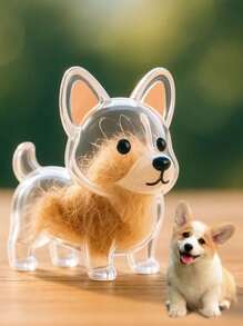 Chaveiro Porta-Cabelo de Cachorro Transparente e Fofo em Formato de Cachorro: Acessórios para Cachorro, Armazenamento de Pelos de Cachorro, Um Acessório Essencial para Amantes de Cachorros!