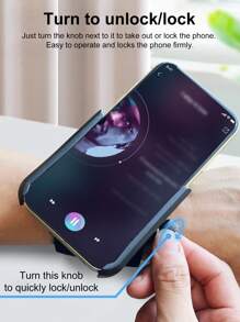 360°旋转手机腕带支架适用于户外运动、驾驶和骑行运动腕带多功能手机支架兼容所有4-7英寸和Android智能手机