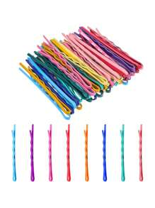 100 Piezas/50 Piezas Pasadores de Pelo para Mujer en Caja, Pinzas de Acero de Colores, Chucks de Línea Ondulada, Conjunto de Tocado, Pinzas Pequeñas, Pinzas para Flequillo Roto de Niñas, Pasadores de Pelo, Pinzas Superiores, Pinzas de Borde, Pinzas de Garra, Ganchos para el Cabello, Pasadores de Pelo, Accesorios para el Cabello
