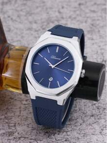 DENVOSI 男士商务休闲运动手表，硅胶表带带日期显示，防水石英表 - 彩色 - 查看 17