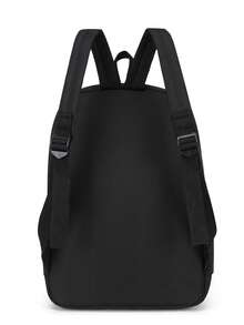 1pc Black Fashion Minimalist Spider Pattern Casual Backpack, Large Capacity Travel Bag, Multifunctional Backpack For Women Travel Essentials Holiday Vacation Duffle Bag Luggage Suitcase Travel Bag For Women - Black - View 4