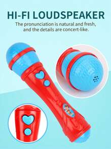 1 件儿童双音无线麦克风，唱歌放大器麦克风玩具，动态音效和高保真音频，适合男孩和女孩，生日/毕业礼物，颜色随机