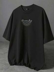 Manfinity Men's Printed Drop Shoulder T-Shirt - Grey - View 2