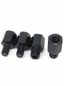 Black Mirror Adapter M10 M8 10MM 8MM Motorcycle Scooter Rearview Mirrors Adapters Right Left Hand Thread Conversion Bolt Screws 1pc - Black - View 4