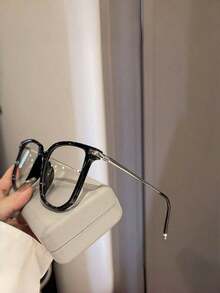 New Large Frame Minimalist Fashion Versatile Metal Square Women Glasses, Personalized Casual Party Holiday High-End Decorative Glasses For Daily, Workplace, Business, Artistic, Stylish Street Photography