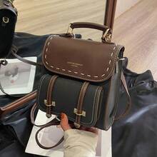 Women Fashion Backpacks - 卡其色 - 查看 5