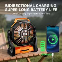 Portable Camping Fan With LED Lantern - 10400mAh Rechargeable Battery, Compact Tent Fan For Travel, Desk & Home, Cute Personal Fan For Camping Essentials (Women's Outdoor Gear)