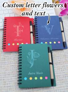 1 قطعة (مع قلم) دفتر جيب مخصص النص والتصميم الشخصي ومجموعة ألواح تذكير، مناسب للعمل والرسائل المنزلية والدراسة والإشارات الفهرسية، لوازم المكتب والمدرسة، جوائز القرطاسية، هدايا العودة إلى المدرسة، متعدد الوظائف، زخرفي، قابل لإعادة الاستخدام، حديث، ملون، جميل، فينتاج، كرتوني، كاواي، مخصص، شخصي، فريد، مخصص، للعمال، للعملاء، للطلاب، للأعمال/العمل