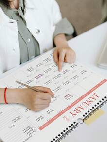 BUBU 18页2026-2027年大号桌面日历，A3尺寸（11英寸 x 15英寸），月度计划笔记本，家用挂历，个人计划和任务管理，家居装饰，学校/办公用品，完美礼物 - 活力彩 - 查看 10