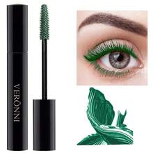 VERONNI 2-Pack Long-Lasting Waterproof Colored Mascara Set, Smudge-Proof, Curling Formula For All Light Beige Types, Blue And Green Shades, Lash Primer, Perfect For Festivals - 彩色 - 查看 8